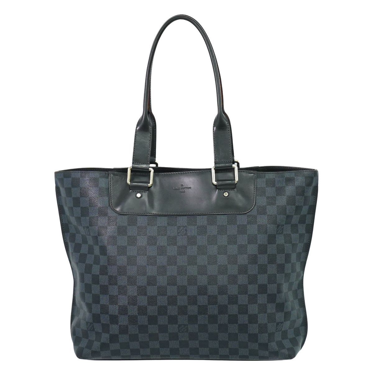 本物 ルイヴィトン LOUIS VUITTON LV カバヴォワヤージュ ダミエ コバルト トートバッグ ブラック ブルー N41397 ビトン バッグ フォロー割
