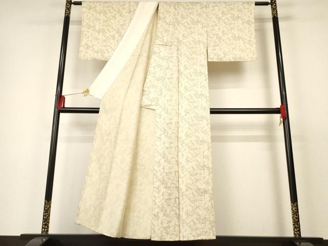 平和屋着物▽小紋 単衣 縞 洗える着物 AAAS3071iu 平和屋オンライン