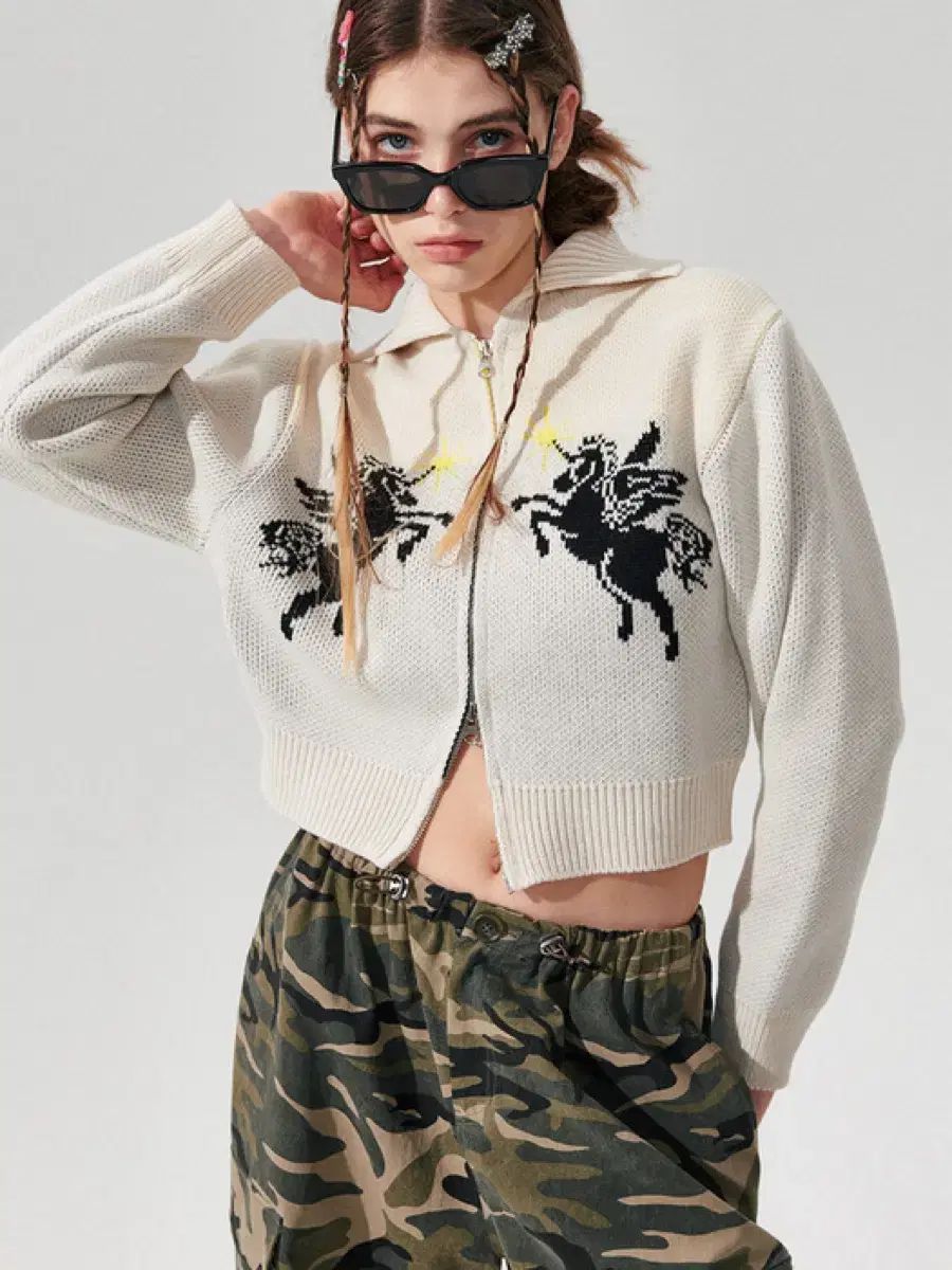 THE B ドビ ビジター ユニコーン ジップアップカーディガン タグ価格 89000