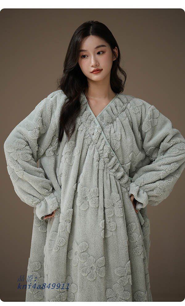 ルームウェア レディース ワンピース 可愛い 寝巻き 寝間着 フ着る毛布 プレゼント 長袖 パジャマ もこもこ ゆったり 気持ちいい 冬 かわいい 暖かい kni4a849911