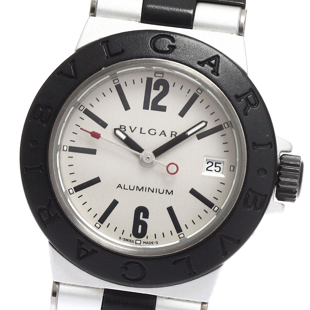 ブルガリ BVLGARI AL29TA アルミニウム デイト クォーツ レディース  