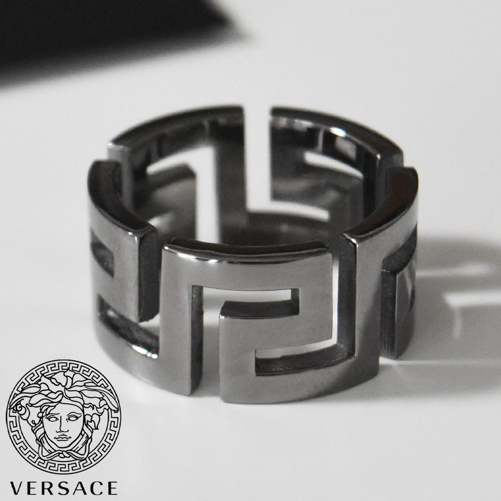 ベストセラー VERSACE メドューサグリークリング グレカ模様 メンズ