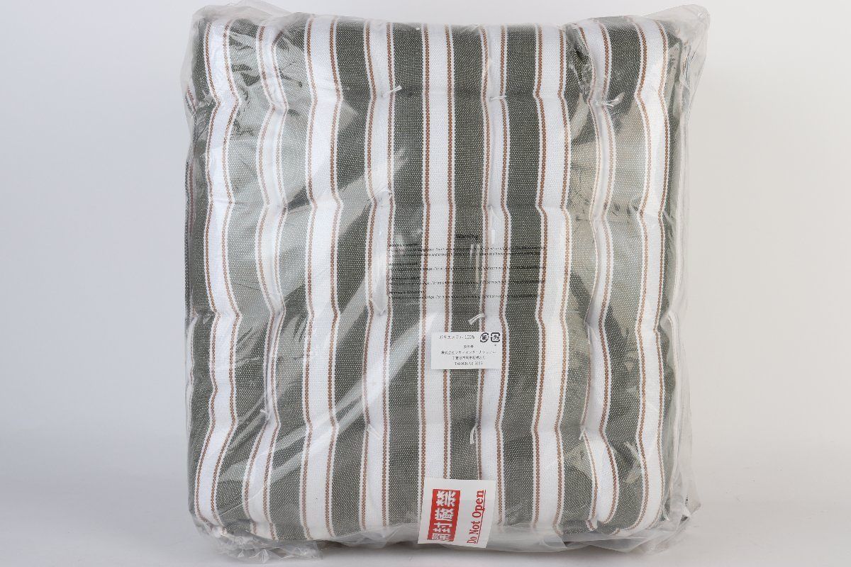 Sodahl オリーブ ストライプ 40×40×5cm シートクッション 4枚セット 24655 ソダール R2510-178