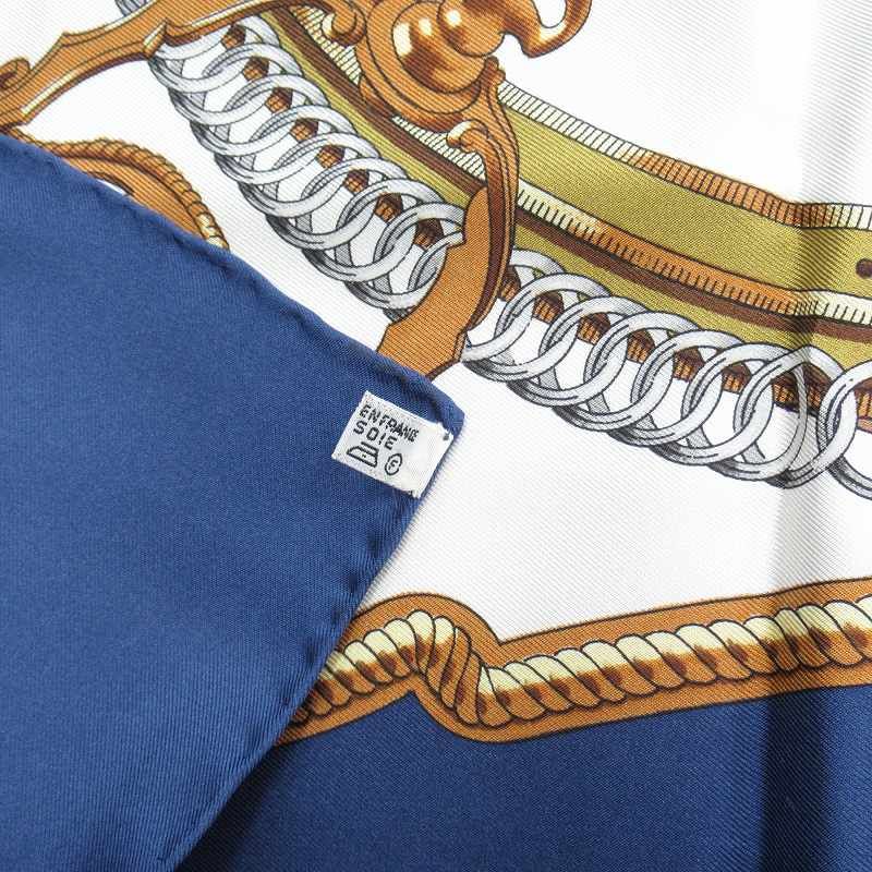 美品 エルメス vintage HERMES カレ 90 乗馬風景 大判 スカーフ