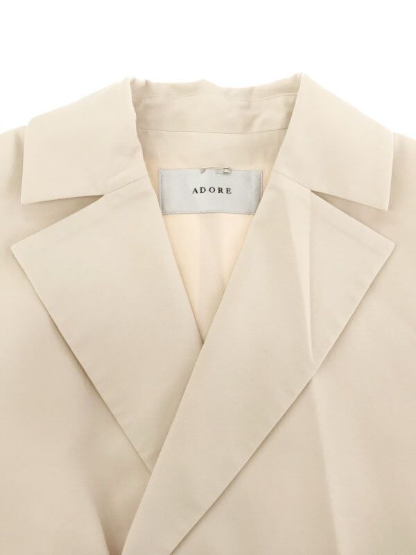 ADORE アドーア ハイツイストレーヨンノースリーブダブルジャケット 