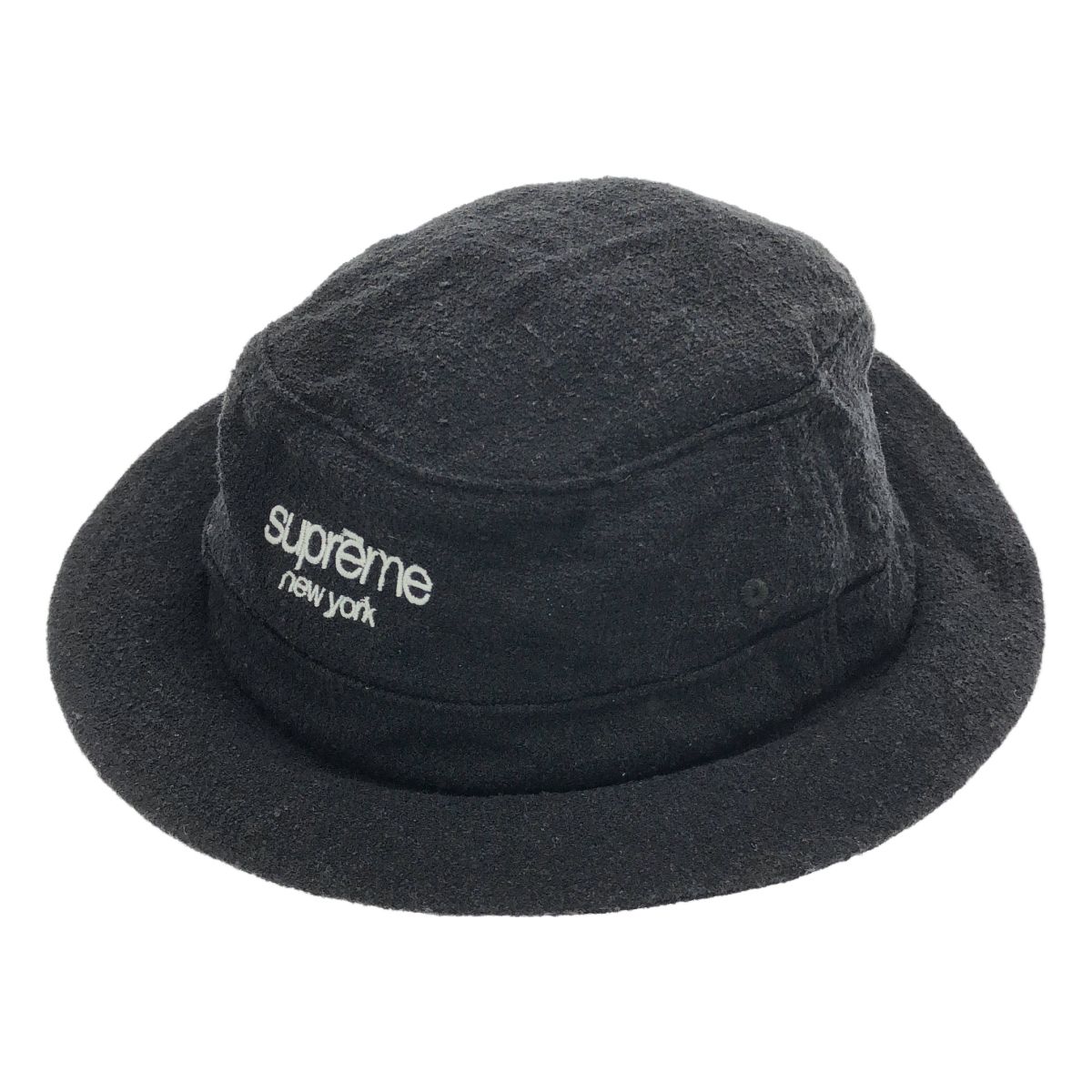 SUPREME | シュプリーム | 2021SS | ×Loro Piana | ロロピアーナ Classic Logo Terry Crusher クラシックロゴ テリー クラッシャー バケットハット | M|L | ブラック | メンズ