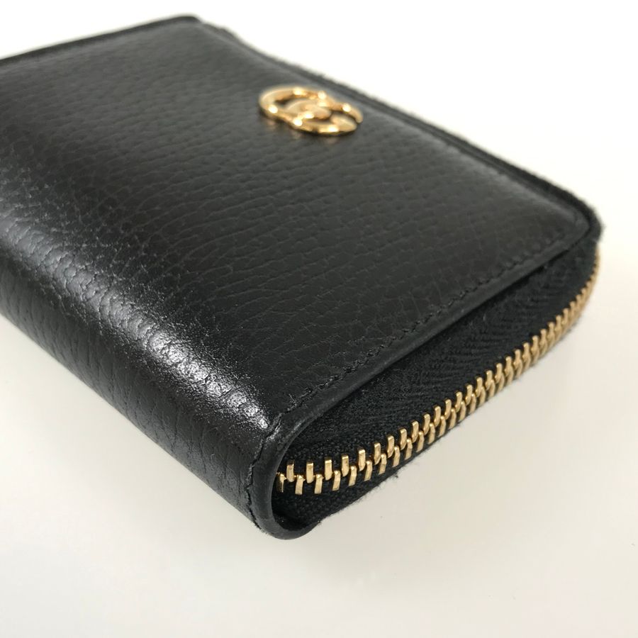 グッチ GUCCI GGマーモント ジップアラウンドウォレット 644406 レザー コインケース mo【中古】