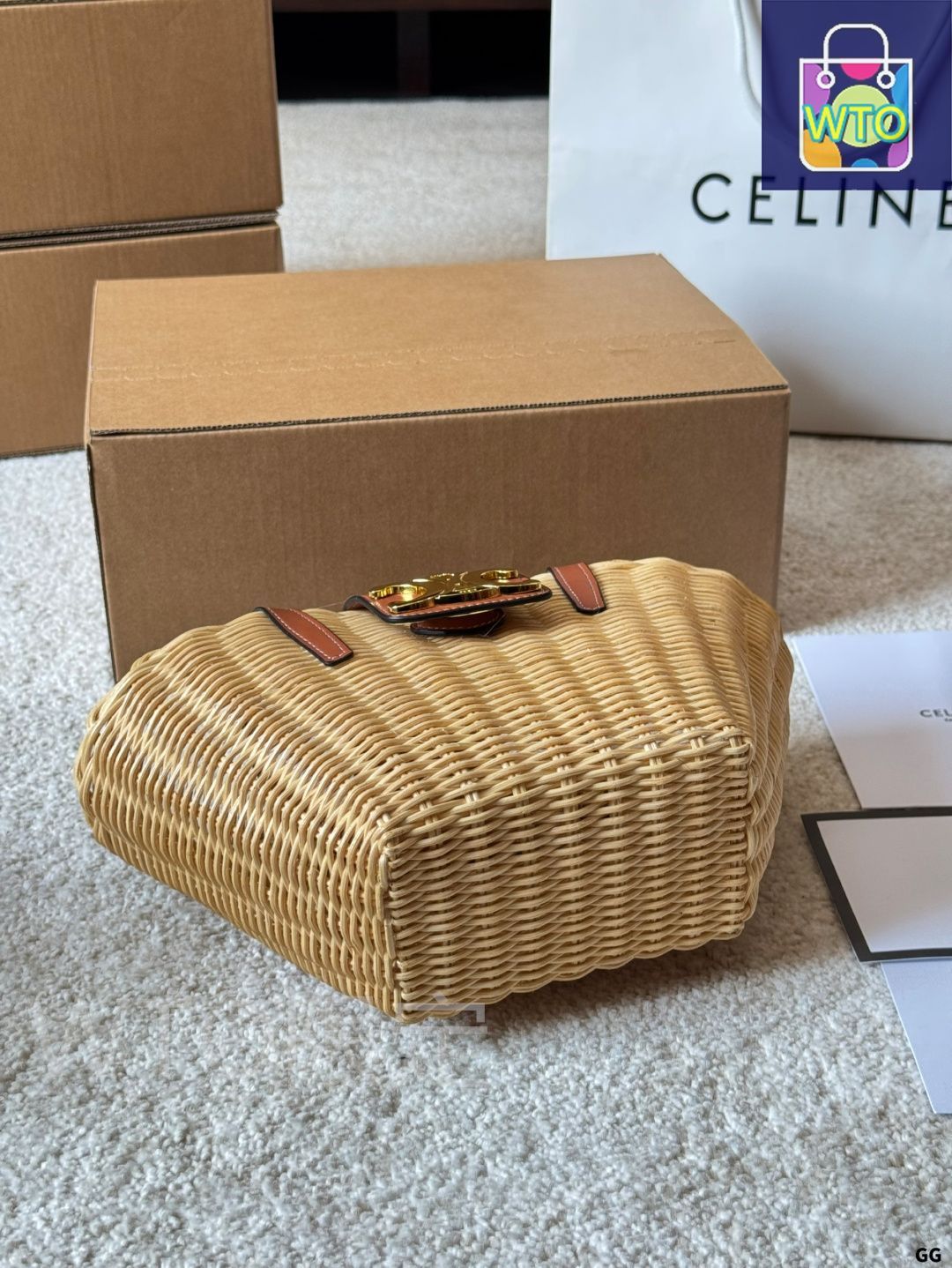 今日特価】CELINE Woven Basket Bag - ティーン クーフィン 柳