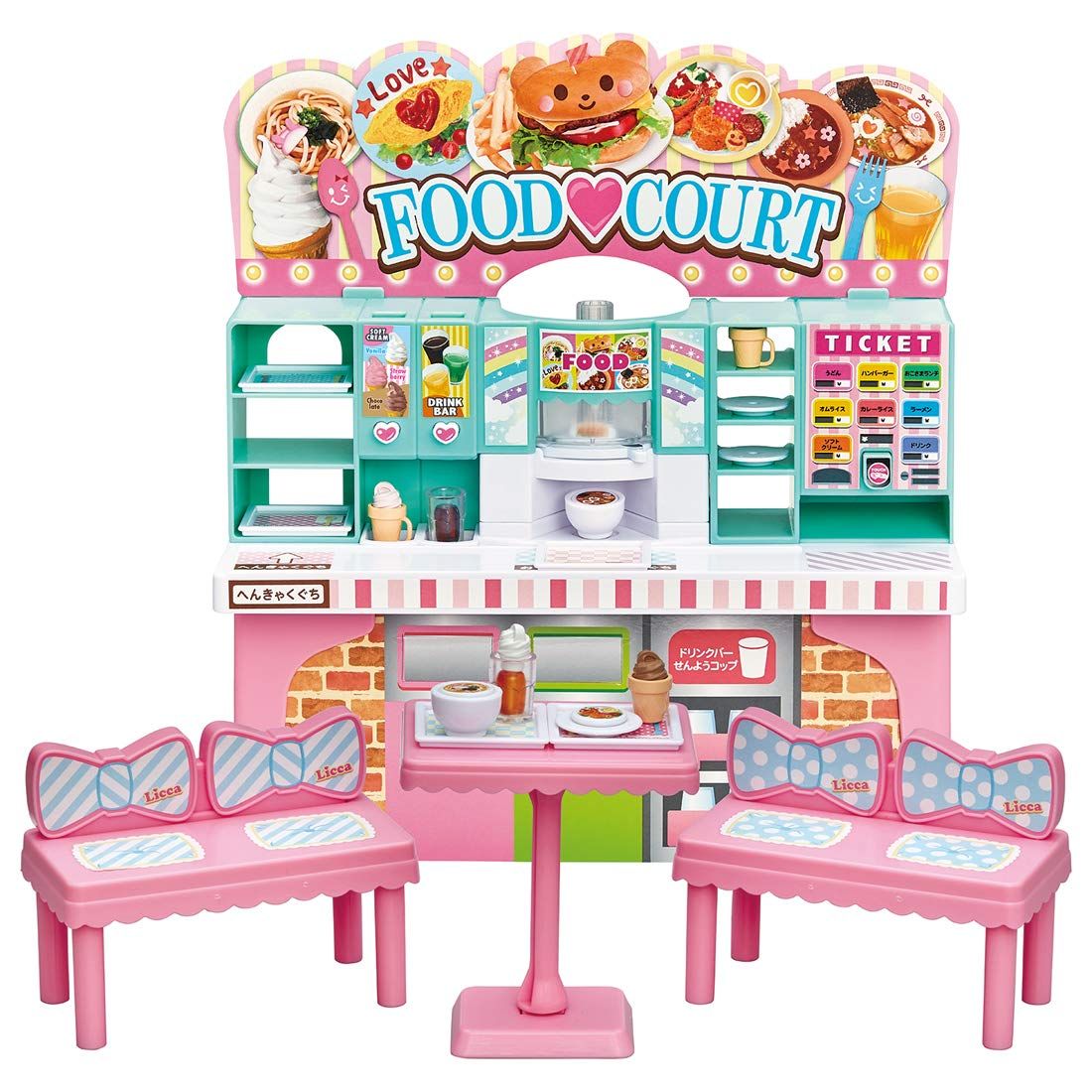 タカラトミー リカちゃん わいわいフードコート 着せ替え お人形 おままごと おもちゃ 3歳以上 玩具安全基準合格 STマーク認証 Licca TAKARA TOMY