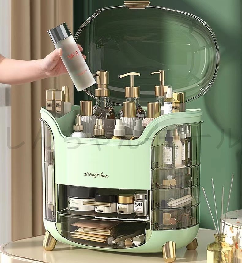 メイクボックス 化粧品収納ボックス 大容量 透明カバー付き 引き出し 小物入れ コスメボックス コスメケース 化粧品入れ 化粧ボックス 化粧