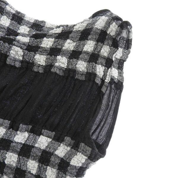 ミー イッセイミヤケ me ISSEY MIYAKE ギンガムチェック シワ