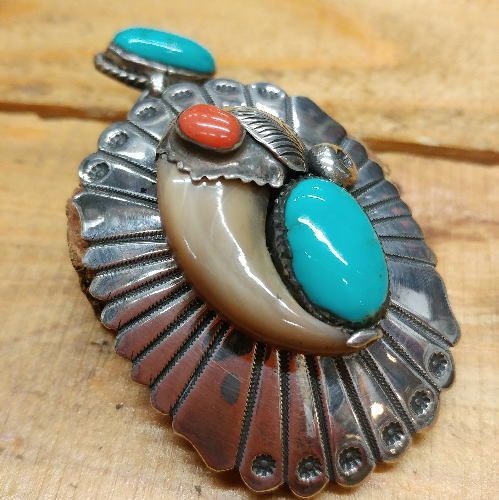 熊爪 silver925ネックレス ペンダント ベアクロー ネイティブ Indian