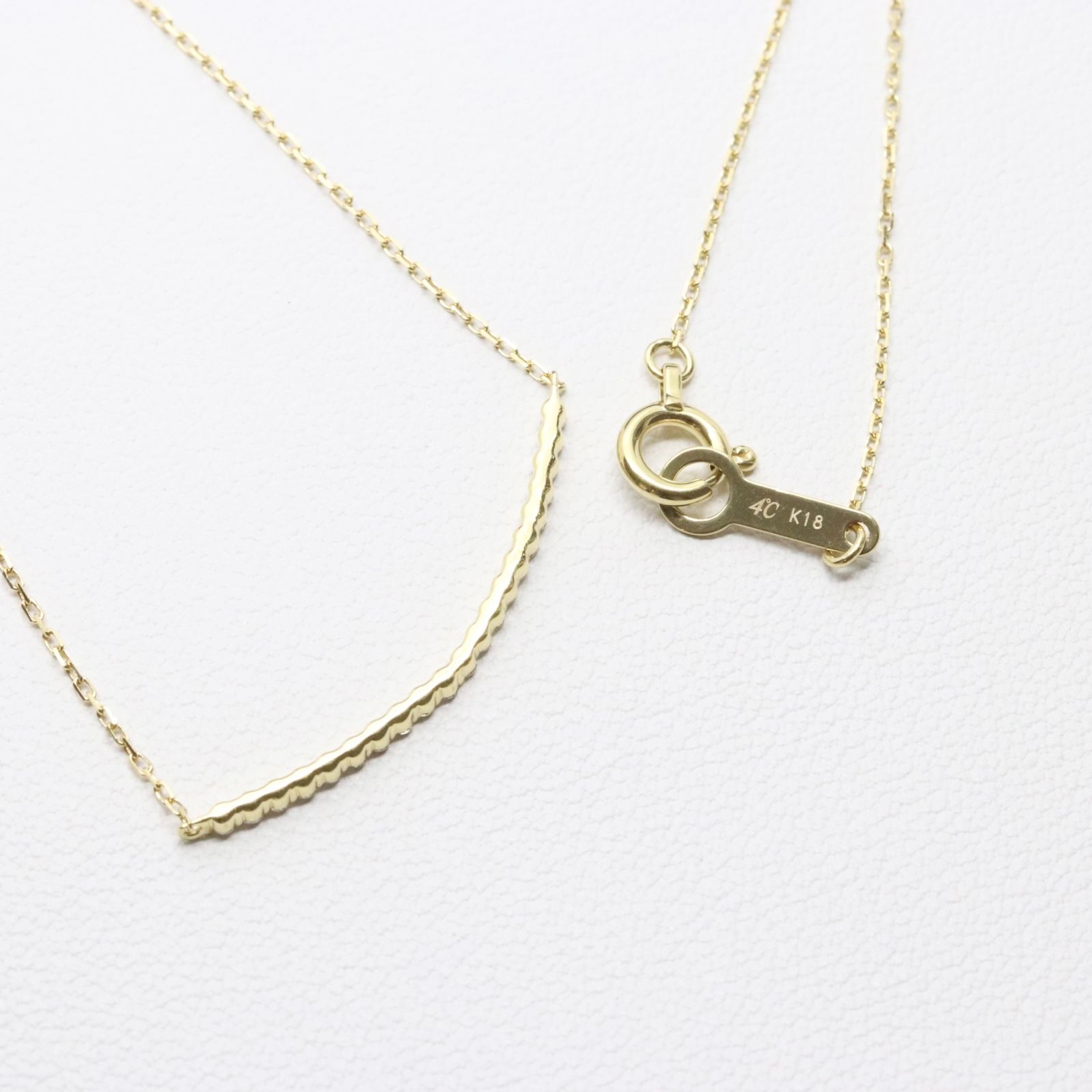 美品★ 4℃ K10 YGダイヤモンド ネックレス スマイル ライン 楽天市場】ダイヤモンド ライン ネックレス レディース スマイル