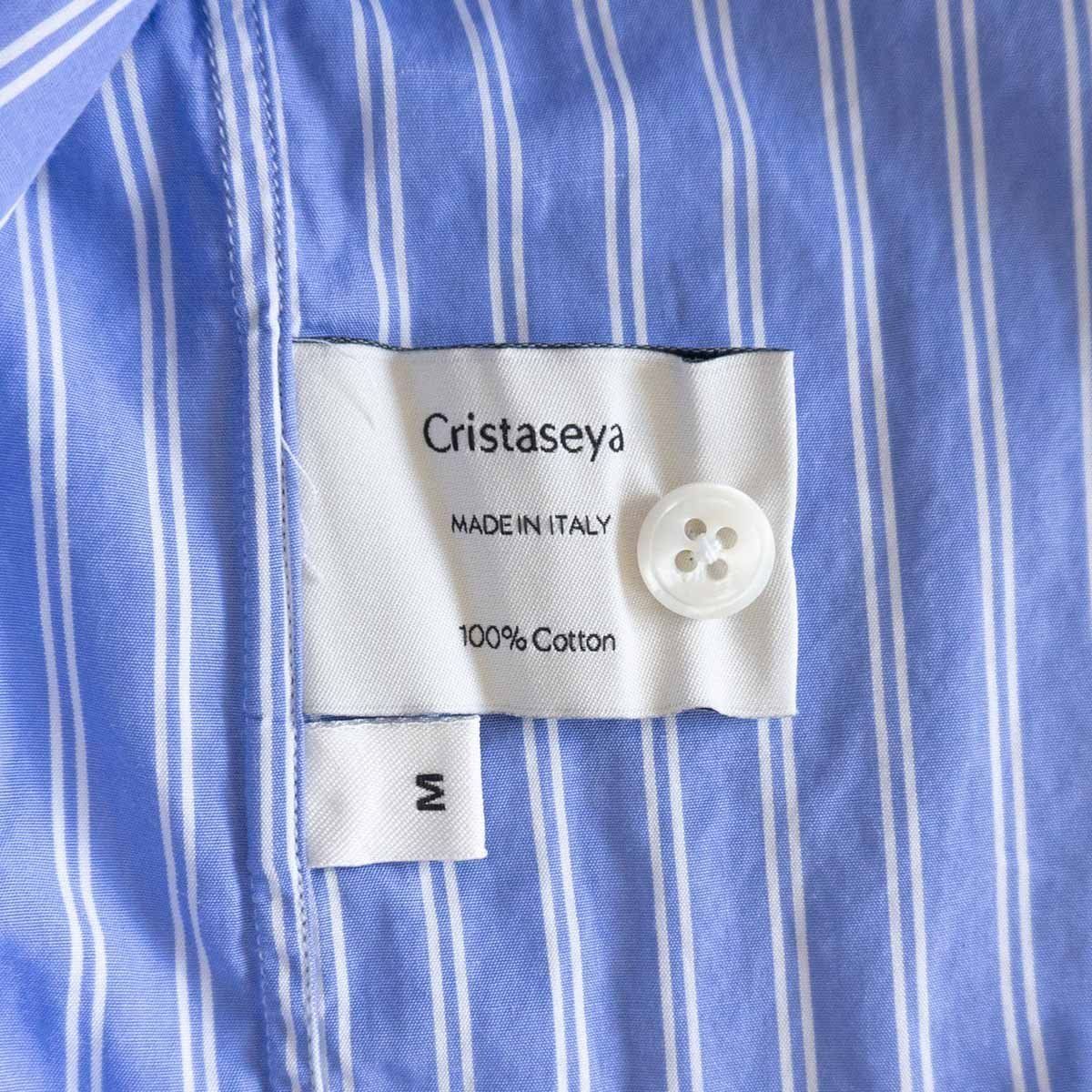 【美品】CristaSeya×Salvatore Piccolo 【handmade poplin Mao shirt 】M クリスタセヤ シャツ  2401297