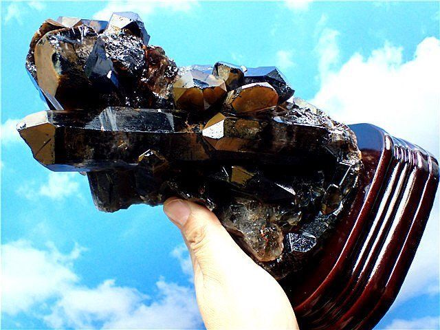 AAA級【魔除け】高透明度天然モリオン黒水晶クラスターB82C6/104C44A 約:2160g AAA級【魔除け】◇天然モリオン(黒水晶)クラスター