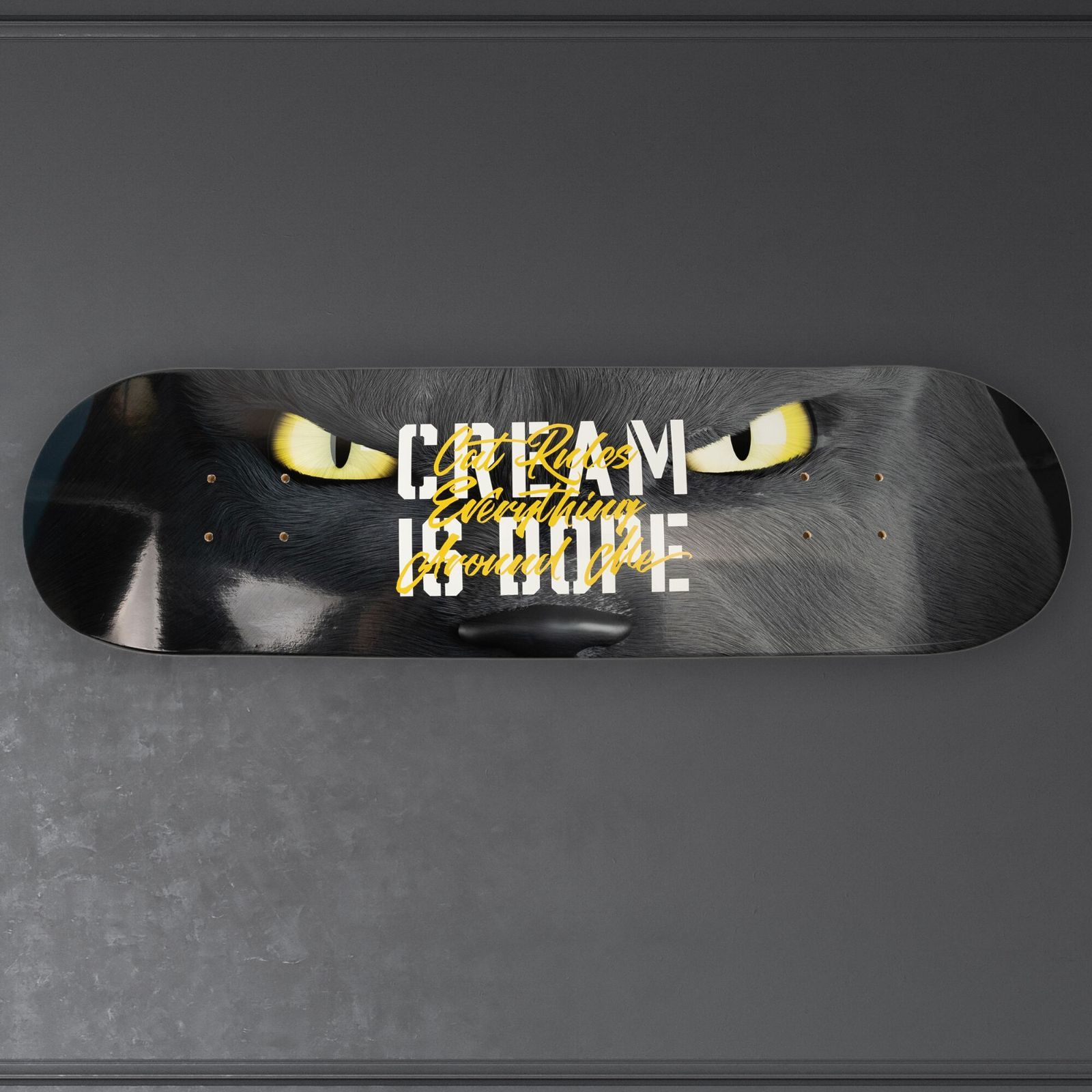 Skateboard Art -EYE- スケートボード 3DCG グラフィックアート 猫 HIPHOP