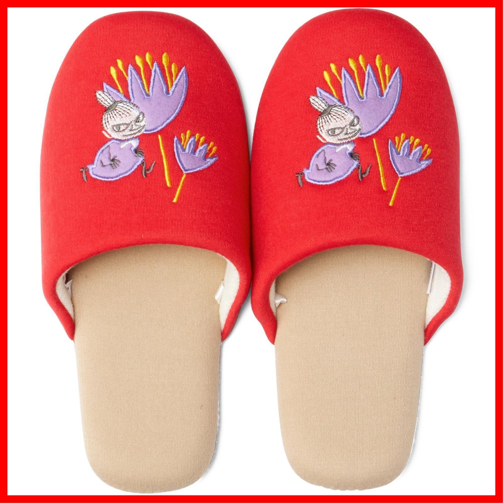 【特価セール】リトルミイ ソフト ムーミン 22-24cm スリッパ レッド ニッポンスリッパ 211272