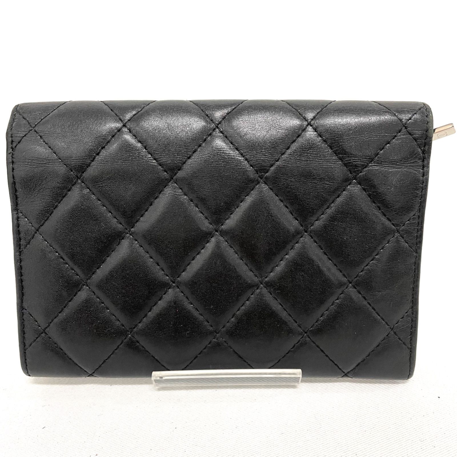 CHANEL シャネル カンボンライン マトラッセ ラムスキン ココマーク 二