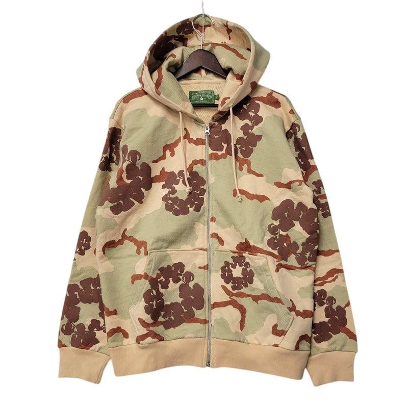 DENIM TEARS TAN CAMO COTTON WREATH ZIP HOODIE DESERT STORM CAMO タン カモ コットン リース ジップ フーディー パーカー S メンズ 142-250416-as-20-izu
