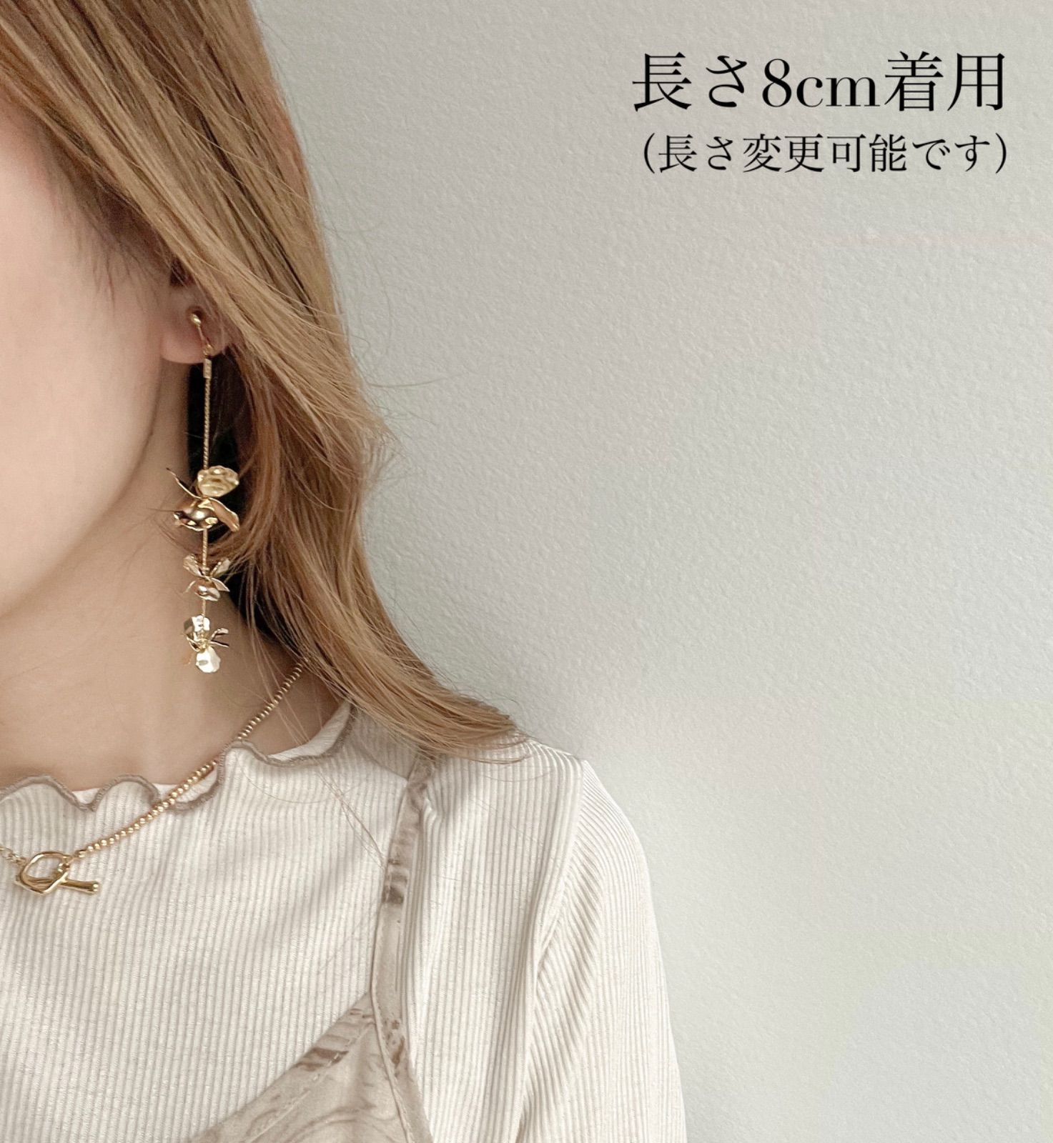 再販❗️】1番人気！sweetpea スイートピー 艶あり ゴールド フラワー 