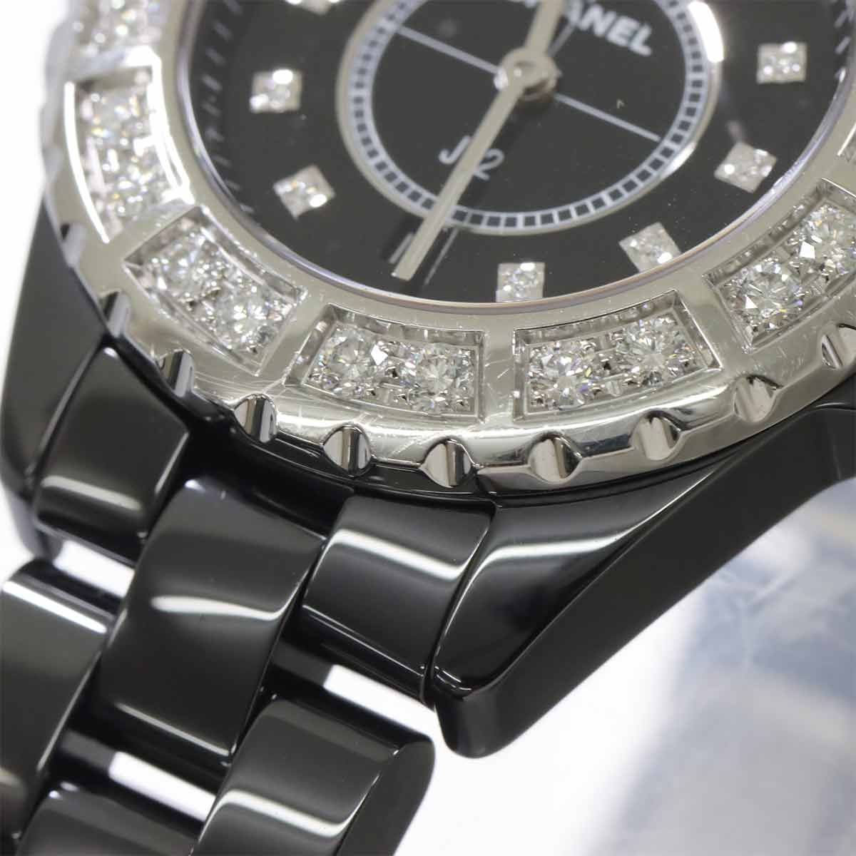 シャネル CHANEL J12 33mm H2427 ラージダイヤベゼル レディース