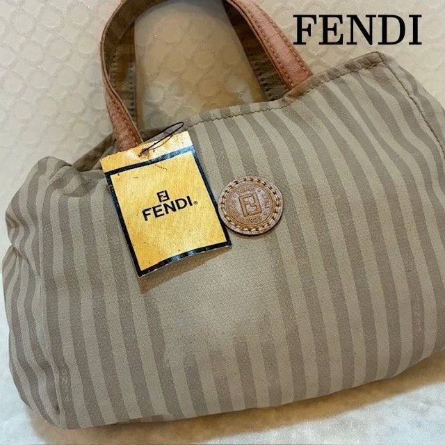 フェンディ FENDI ロゴレザー ナイロンレザー ハンドルポーチ