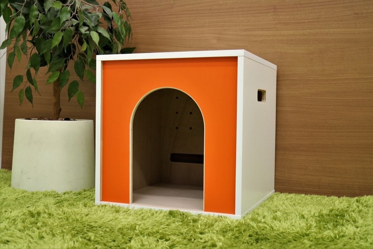 ペットハウス 定価2万円 [美品] 犬小屋 小型犬用 室内用 オレンジ - メルカリ