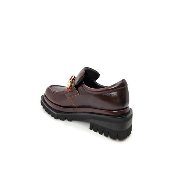 説得力のある MANA マナ ダブルフック ローファー レディース 茶 人気 厚底 革 551206 ダークブラウン 37 23.5cm エッジソール カッコいい 話題 履きやすい 大人 おしゃれ 送料無料 全部実物撮影しております