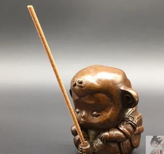 孫悟空香挿 置物 可愛猿 孫大聖 茶寵 装飾品 工芸品 美術品 置物