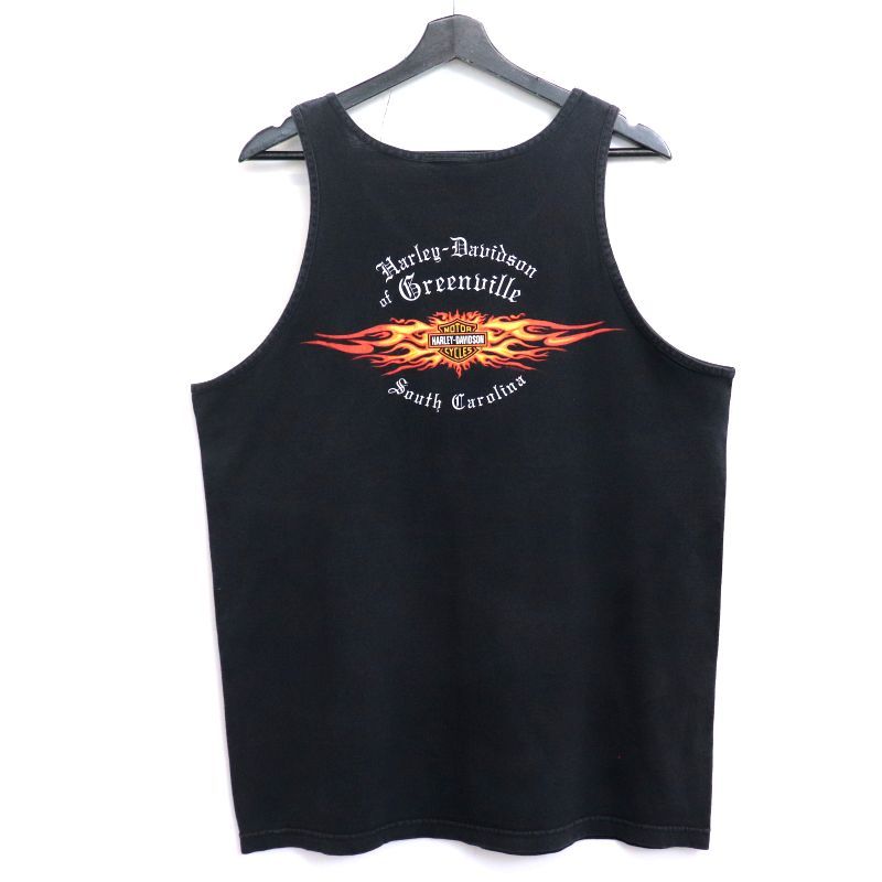 00s HARLEY DAVIDSON ファイヤー プリント タンクトップ メンズ