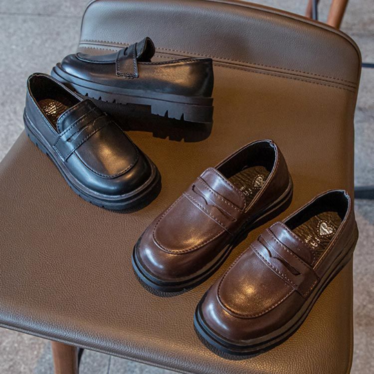 パンプス ブラック 女の子 フォーマルシューズ 学生 女の子 フォーマル靴 厚底 ジュニア ローファー 黒 卒業式 ローファー キッズ 男の子 履きやすい 子供靴 入学式 冠婚葬祭 ikawa595828