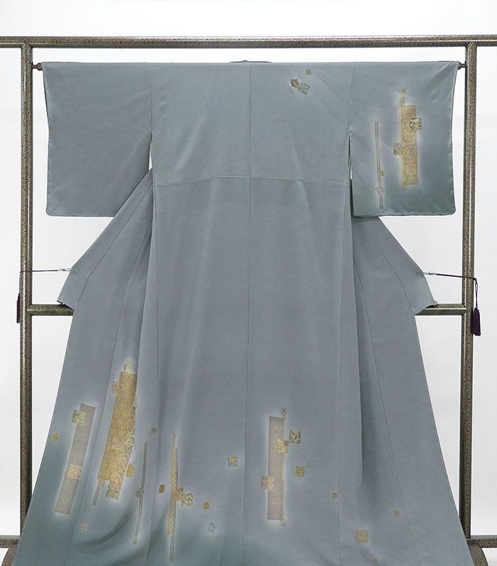 訪問着 未使用 正絹 四季花 色紙 身丈163.5cm 裄丈64.5cm 未着用 美品