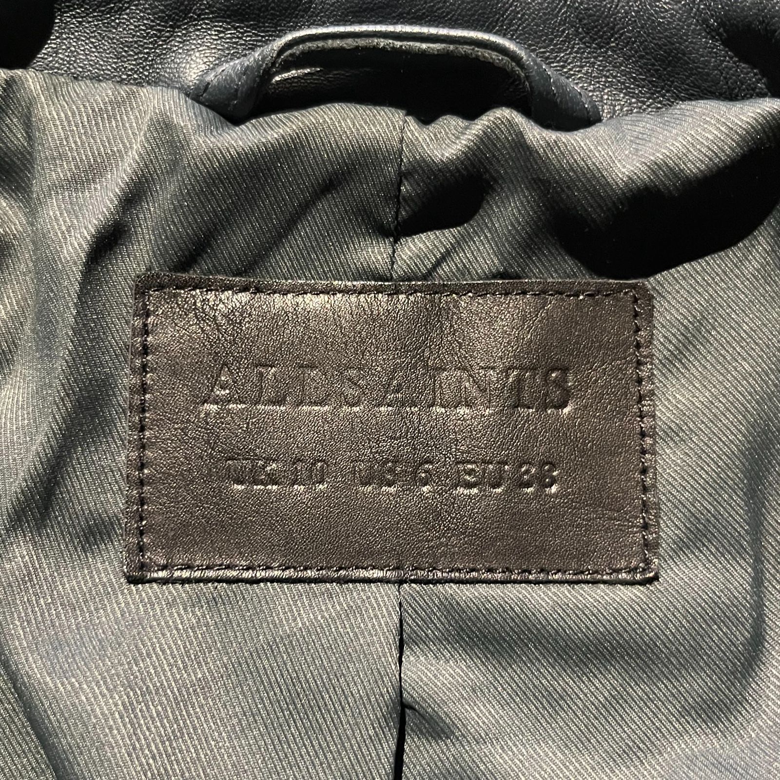 ALL SAINTS BALFERN BIKER JACKET 38 ネイビー オールセインツ バイカージャケット ダブルライダース レザージャケット レディース GULLKHAN_COM