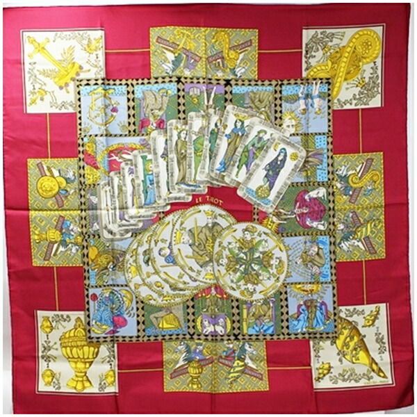 エルメス HERMES カレ 90 LE TAROT タロット スカーフ シルク エルメス HERMES カレ 90 LE TAROT タロット スカーフ シルク