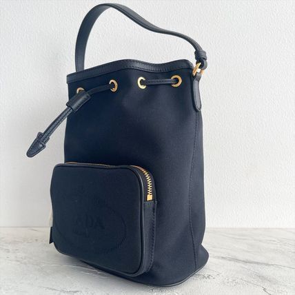 正規品 すぐ届く PRADA プラダ/ LOGO JACQUARD 巾着バッグ