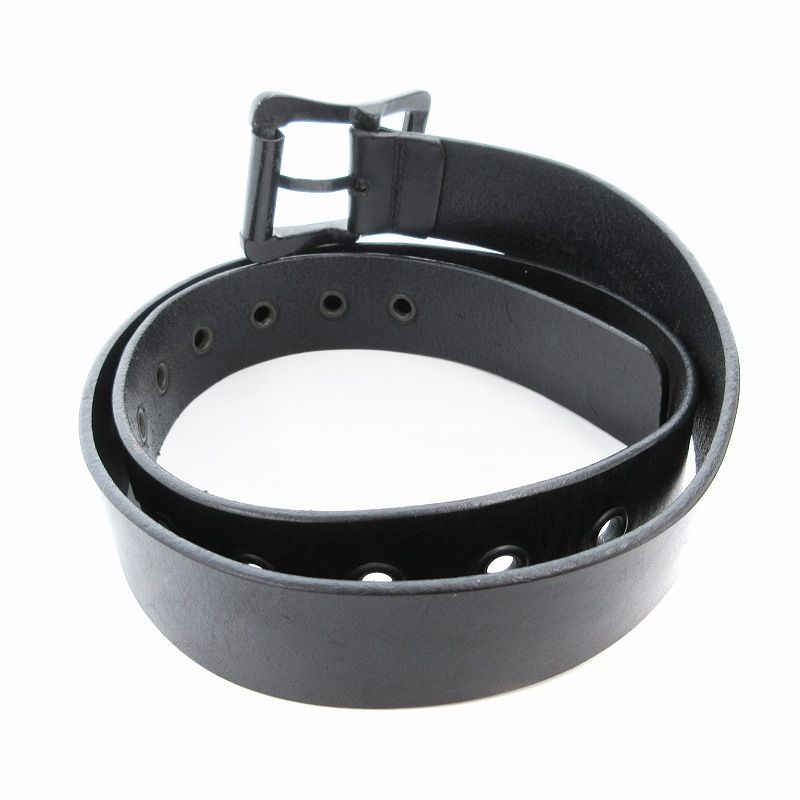 アンドゥムルメステール ANN DEMEULEMEESTER ベルト レザー 黒