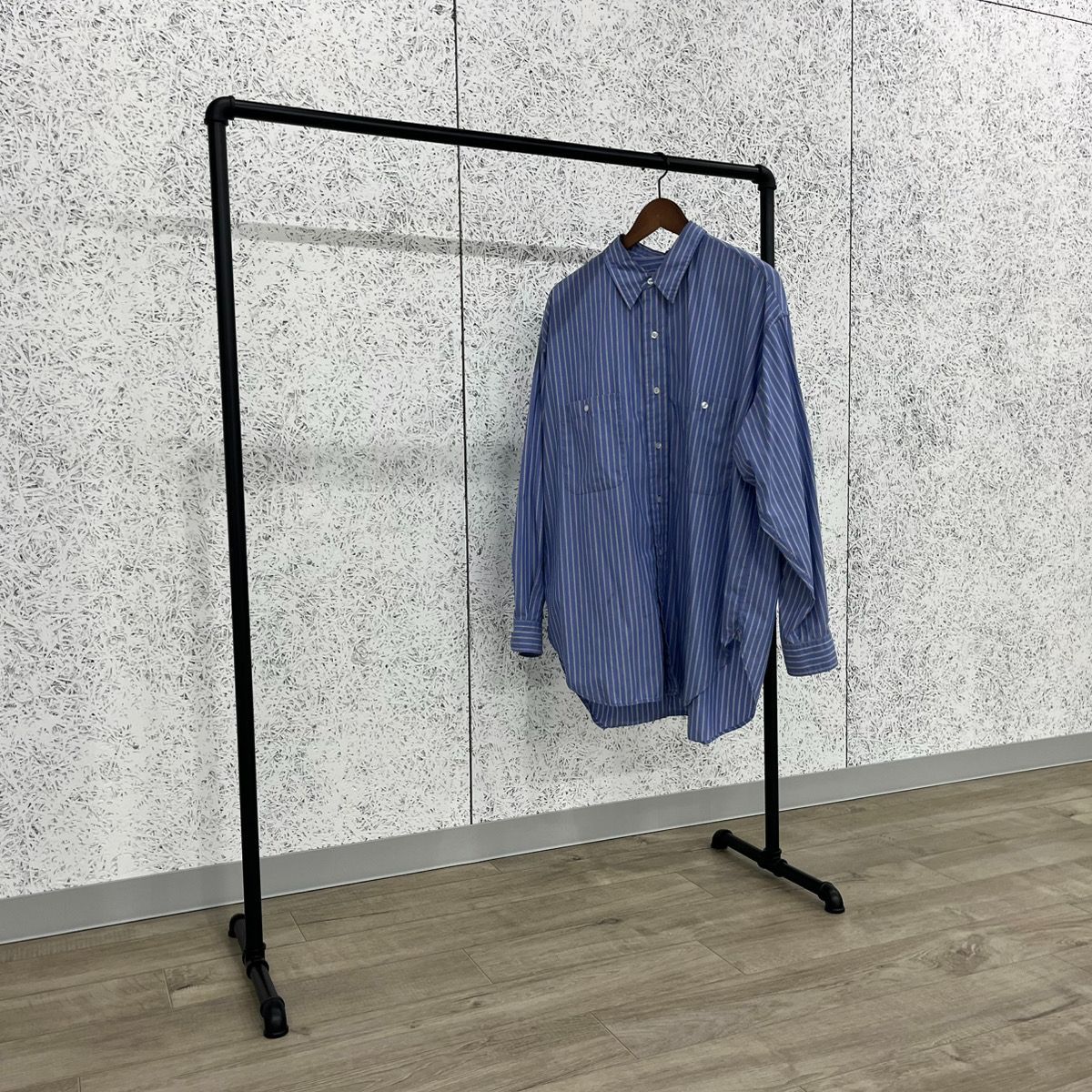 ハンガーラック ガス管 アイアン 黒 パイプ インダストリアル 収納 什器 幅100cm×高130cm