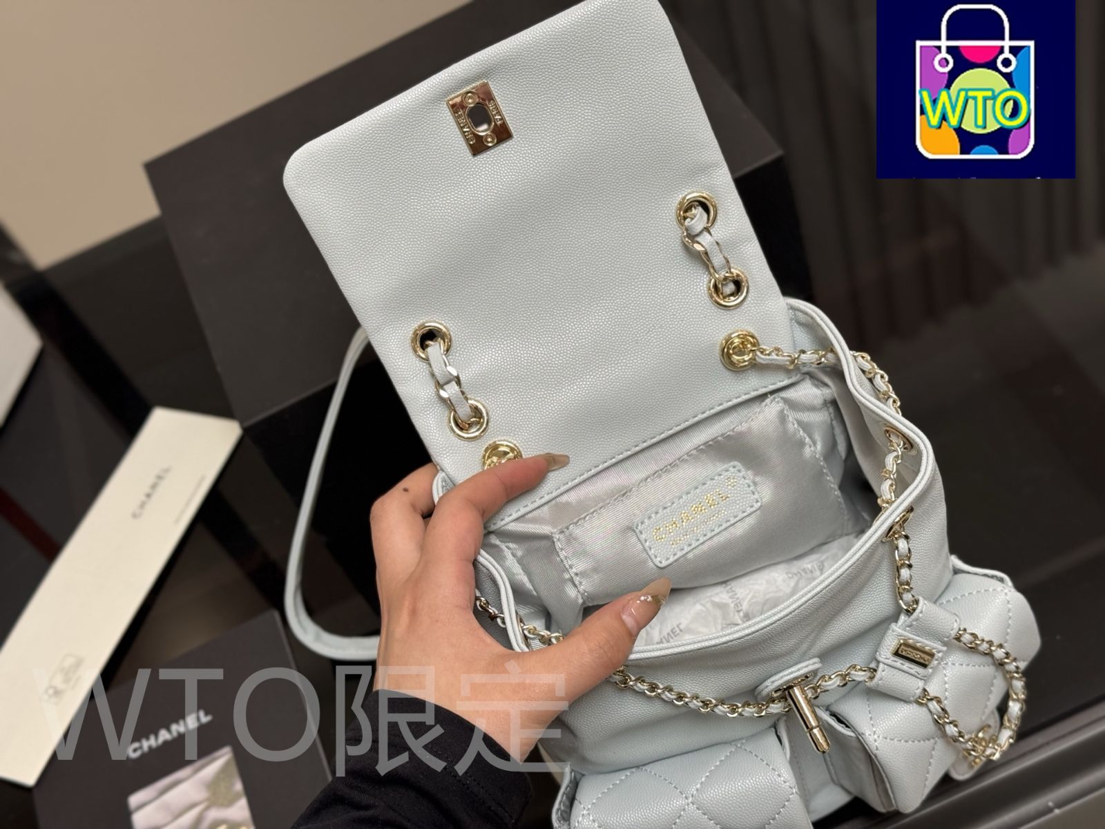 科学 今日 CHANEL Duma バックパック 23P ブラック - ゴールド 小青蛙柄 送料無料 今在庫 価格-WT0輸入 配送商品は通常配送無料。