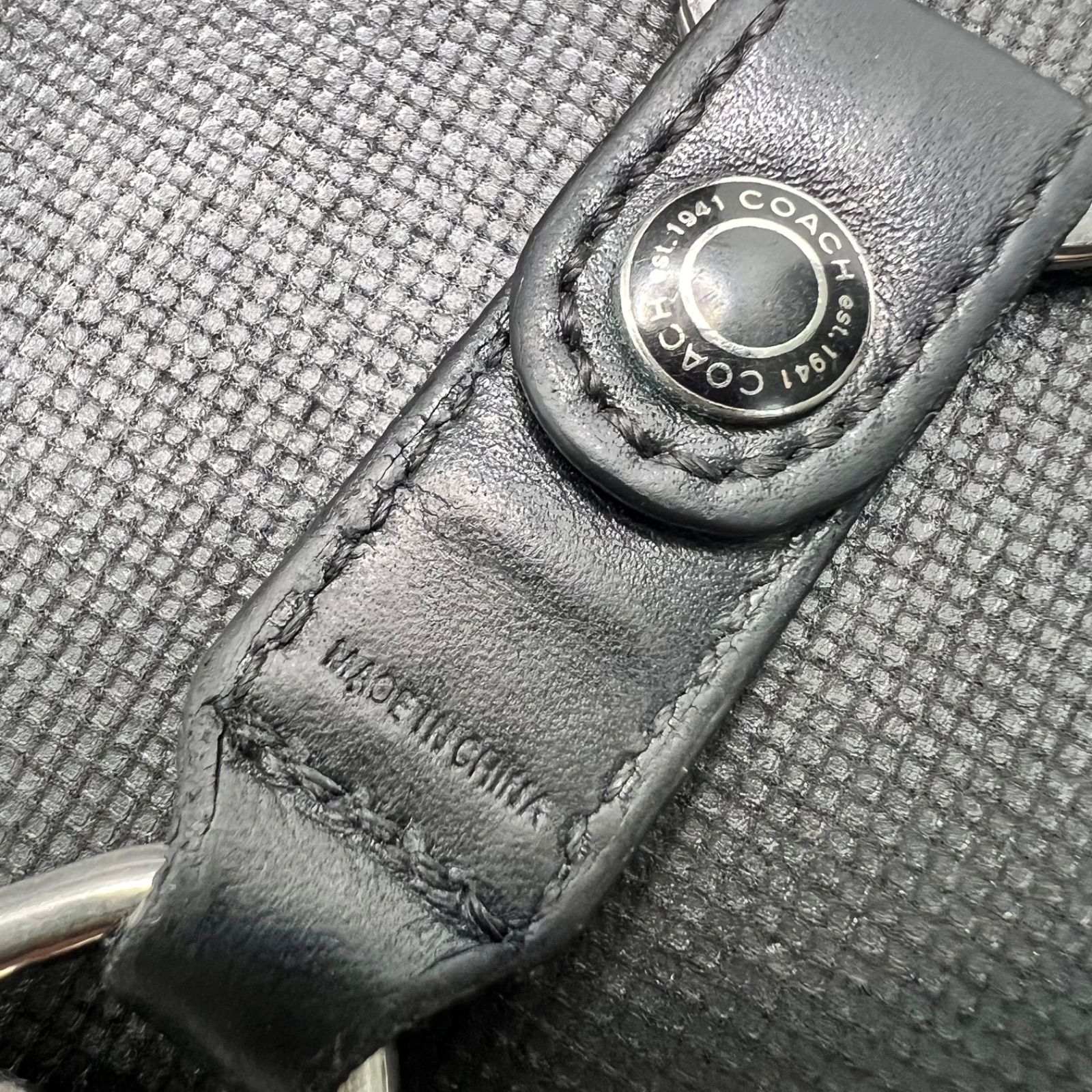 COACH コーチ キーホルダー キーリング レザー ブラック - メルカリ