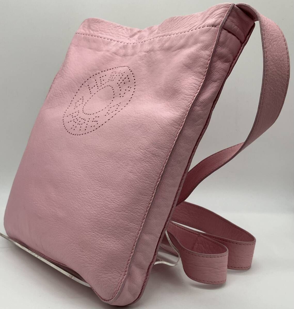 HERMES エルメス クルードセル G4 M レザー ショルダーバッグ ピンク