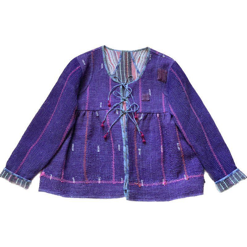 Vintage Kantha quilt Rabari jacket F / ビンテージ カンタキルト ラ