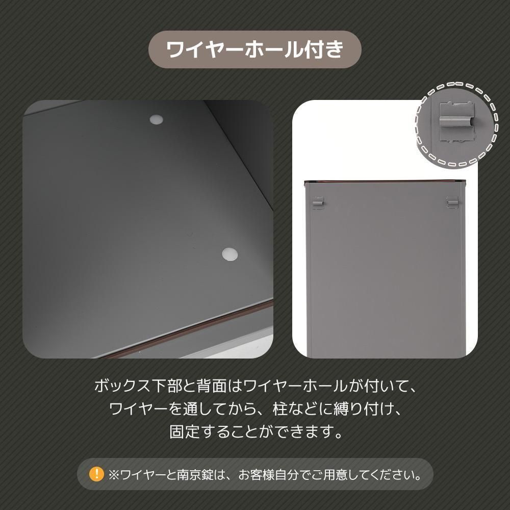 宅配ボックス据置型大容量ポスト一体型投函口3つ複数投函屋外