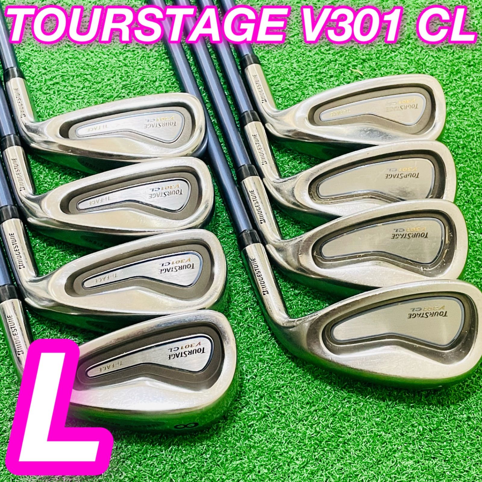 9154 TOURSTAGE V301 CL ツアーステージ レディース 女性用 右利き アイアン8本セット フレックスL 5.6.7.8.9.P.PS.S