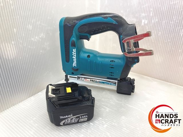 マキタ ST420D 充電式タッカ 本体 14.4V 3.0Ahバッテリ ステープル 4ｍｍ