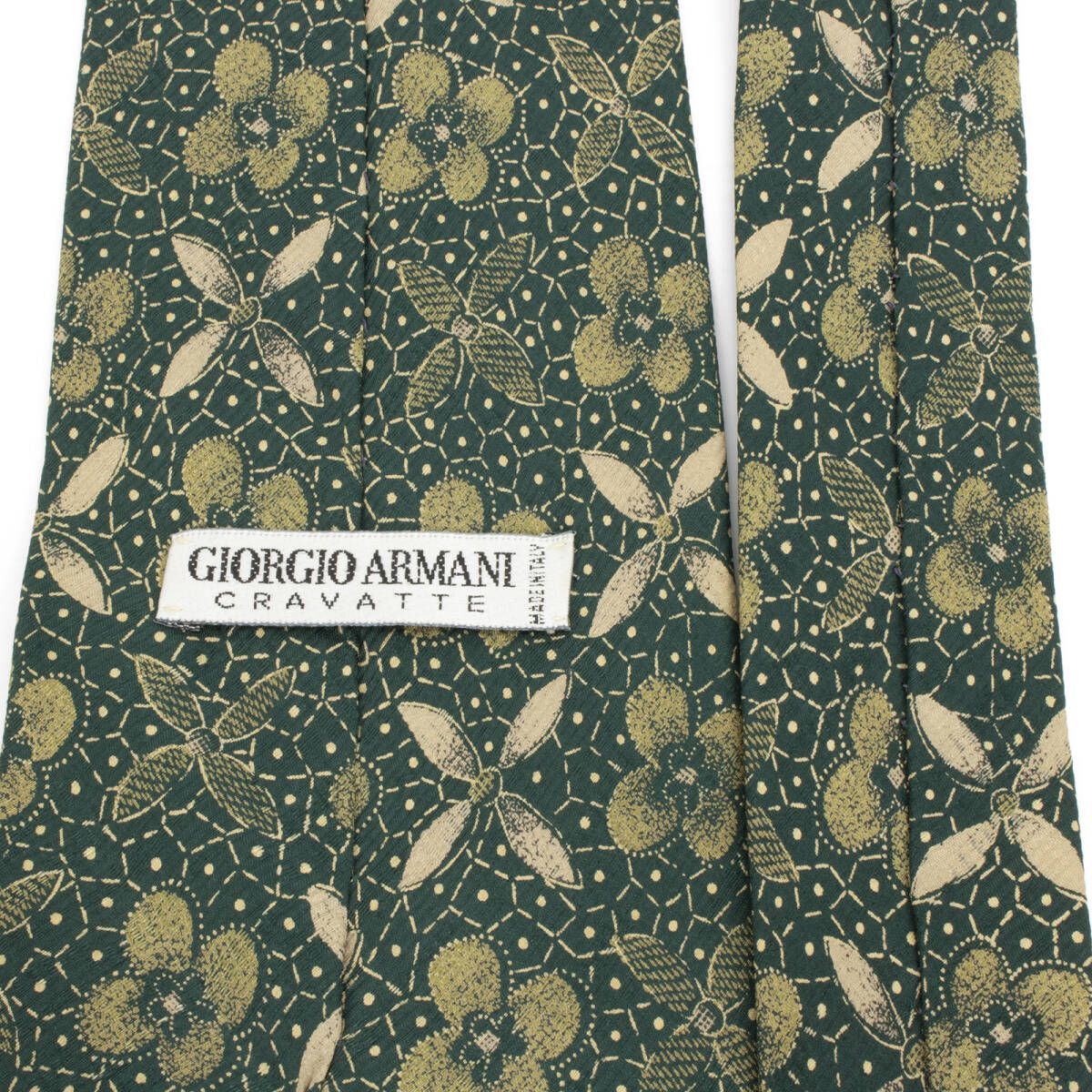✨未使用✨ GIORGIO ARMANI アルマーニ　ネクタイ　フラワー 新品 未使用 ジョルジオアルマーニ ネクタイ シルク 花 フラワー
