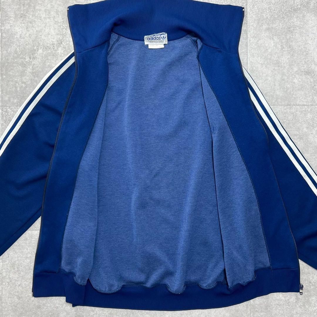 超希少 7号 アディダス トラックジャケット 青 ジャージ 70s