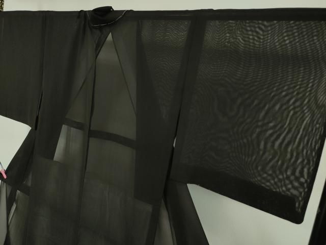 平和屋本店■希少　夏物　本場黄八丈　夏黄八　紗紬　伝統工芸士　西條吉広　黒地　証紙付き　逸品　未使用　DZAA4031kh5 平和屋本店□希少 夏物 本場黄八丈 夏黄八 紗紬 伝統工芸