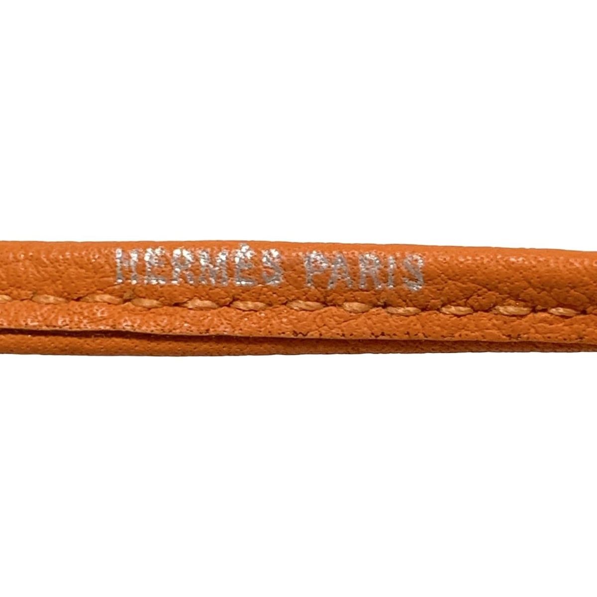 HERMES(エルメス) ネックレス美品 シフレ レザー オレンジ