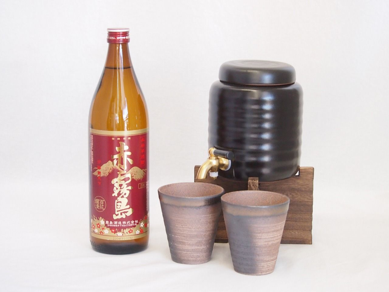 本格焼酎サーバー1000cc(18cm×24cm 1kg)三重県萬古焼き備前金彩