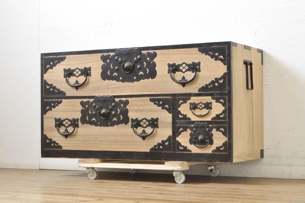 佐渡箪笥 佐渡八幡箪笥 重ね箪笥 時代箪笥/アンティーク 和モダン